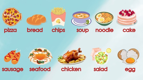 Học từ vựng tiếng Anh chủ đề tên các loại đồ ăn